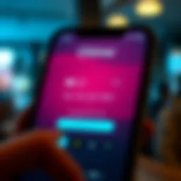 Digital banking interface showcasing Chime app features