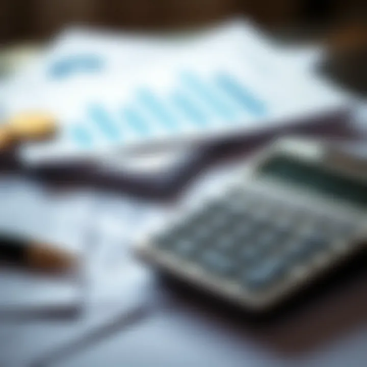 Calculator and financial documents