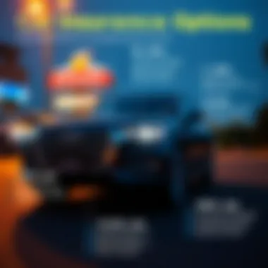 An infographic showcasing different car insurance coverage options available in North Carolina.