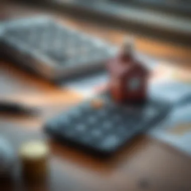 A calculator and financial documents representing budgeting for insurance