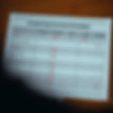 A comparison chart showing different insurance providers and their coverage features