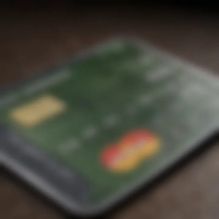 Close-up of a credit card and military ID