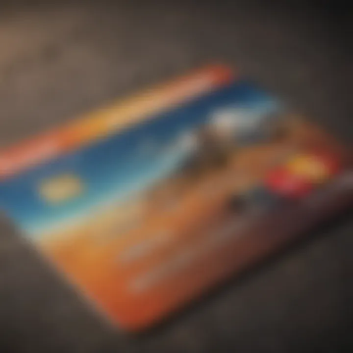 Illustration of a credit card with rewards icons