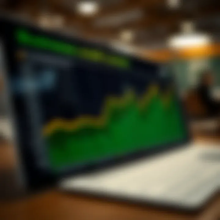 Graph showing business credit score trends over time