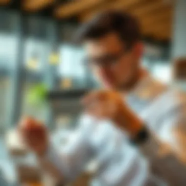 Business owner analyzing credit card rewards