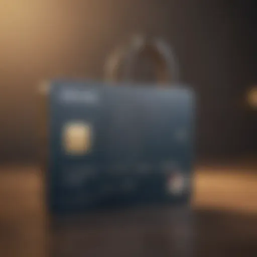 Illustration of a secured credit card with a lock symbol