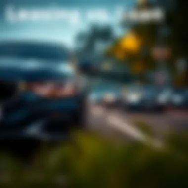 Visual representation of leasing vs loan