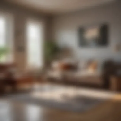 A cozy rental apartment showcasing various personal belongings.