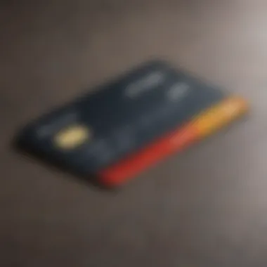 A close-up view of a credit card displaying its unique features