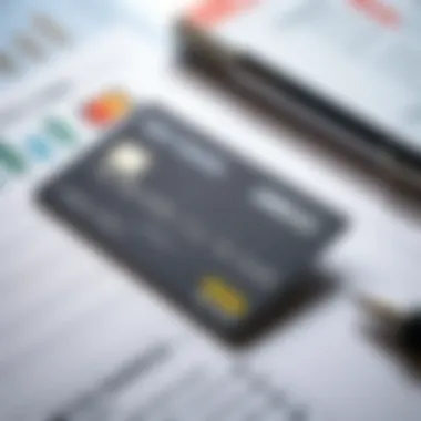 A sophisticated credit transfer card on a financial document background