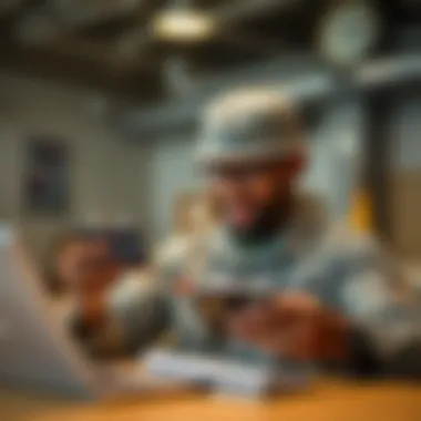Evaluating Credit Card Offers for Service Members Service member reviewing credit card offers