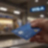 Visa debit card in a retail setting