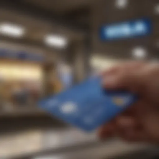 Visa debit card in a retail setting