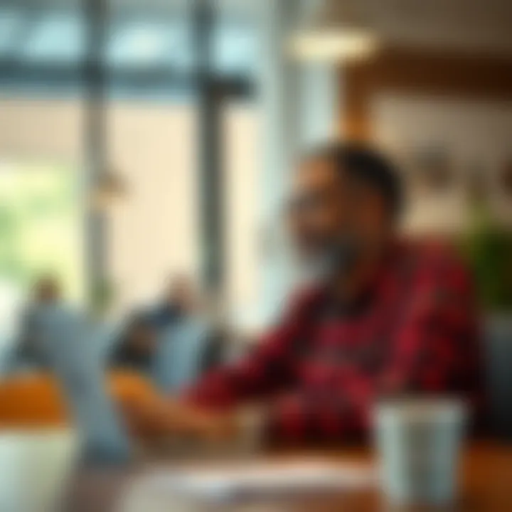 Member enjoying financial literacy resources from Keesler Credit Union