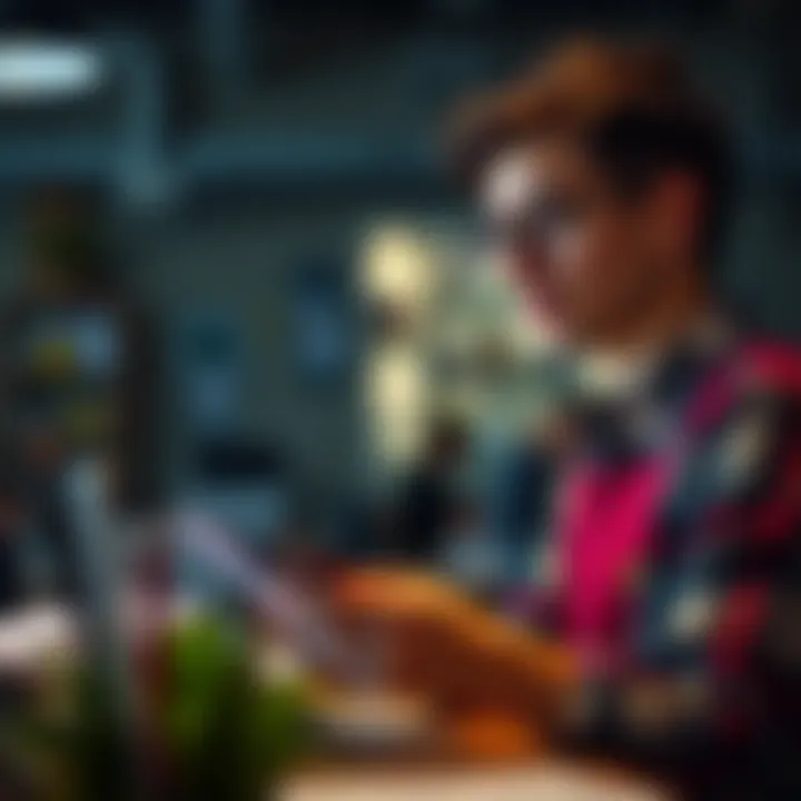 Student evaluating credit card options