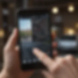 A user navigating an insurance rate comparison app on a smartphone