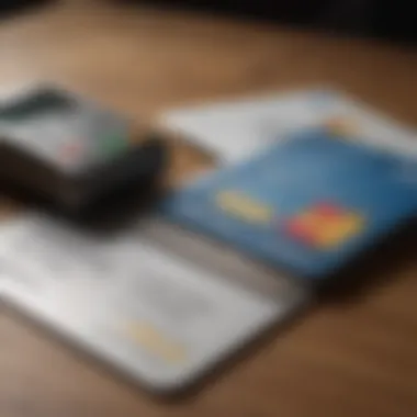 Credit card alongside student loan documents