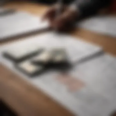 Evaluating Financial Strategies Person analyzing financial documents
