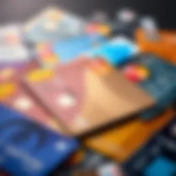 Illustration of various credit card types