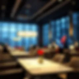 Luxurious interior of Delta Sky Club lounge