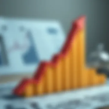 A rising graph indicating credit score improvement