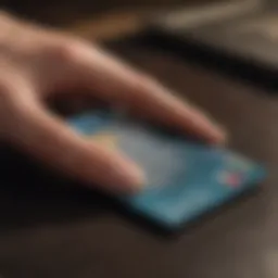 Credit card being used for online payment