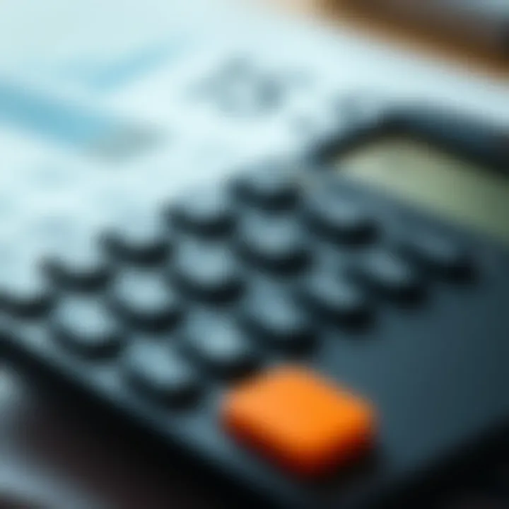 A close-up shot of reward points being calculated on a calculator