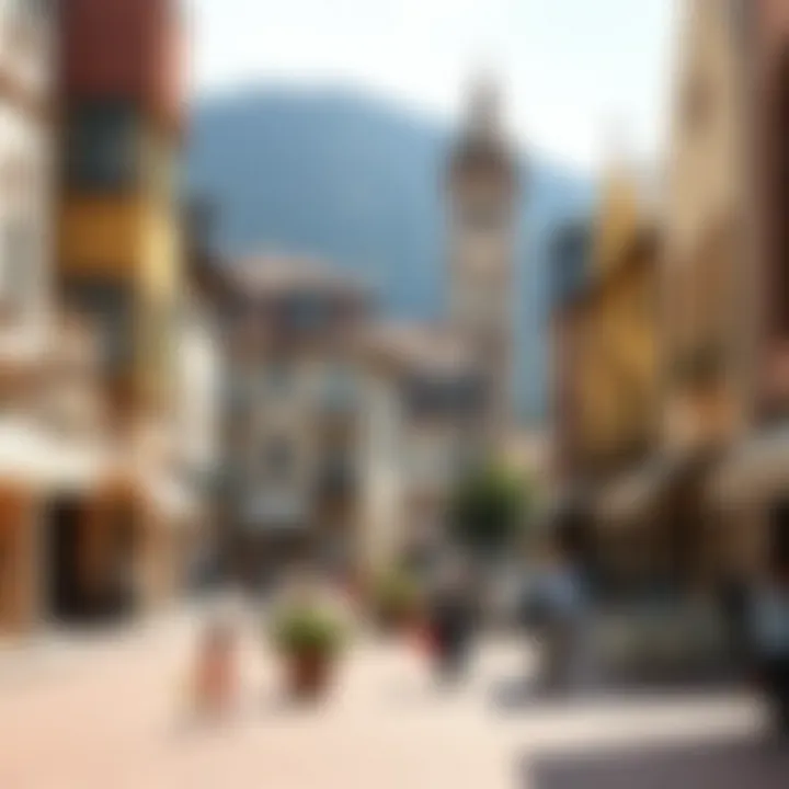 Charming Town Square Charming town square showcasing community life