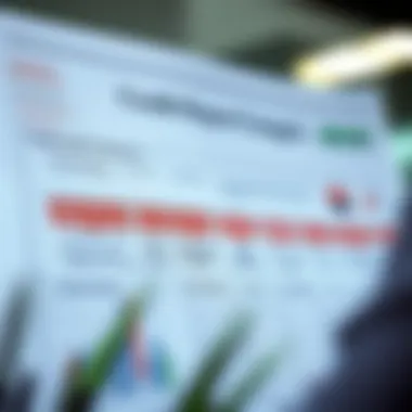 Detailed chart showcasing credit report management strategies