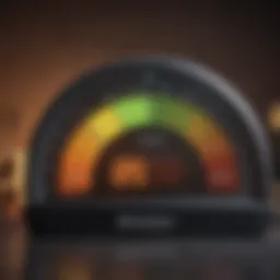 Visual representation of credit score ranges