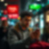 A traveler reviewing credit card benefits